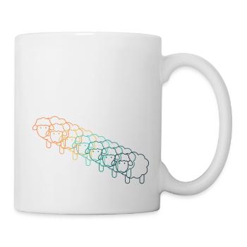 Niedliches Retro-Schaf - Tasse - Weiß - Rechts