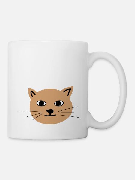 Katzengesicht 1 - Tasse - Weiß