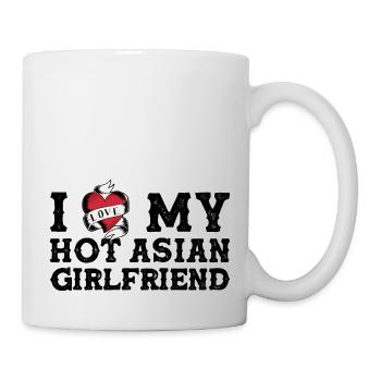 J’aime ma petite amie asiatique chaude - I Heart My - Mug blanc - blanc - Droite