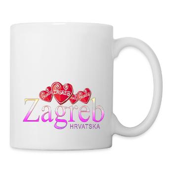 Kroatien hrvatska kroatien hrv reisen europa zagreb - Tasse - Weiß - Rechts