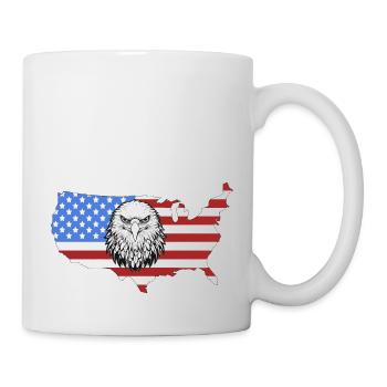 Amerikanischer Stolz - Eine patriotische Karte - Tasse - Weiß - Rechts