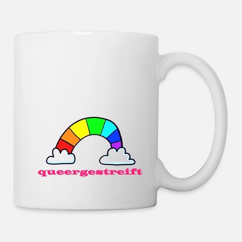 queer striped - special rainbow - Mug - white