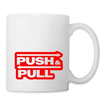 Push and Pull Red - Tasse - Weiß - Rechts
