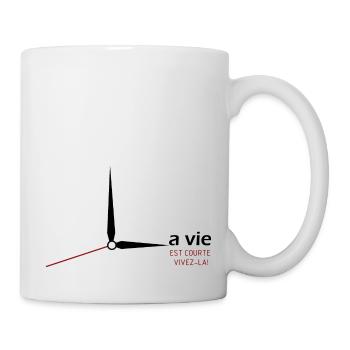 Life is short, live it - Mug - white - Right