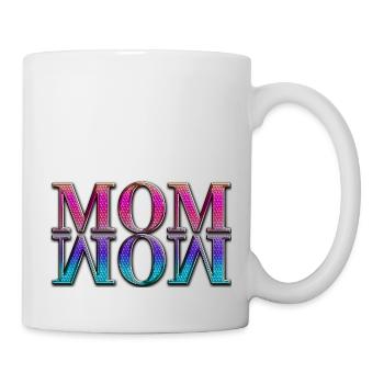 Mama Mom Wow Mothers Day Funny Cute Family Mother - Mug - white - Right