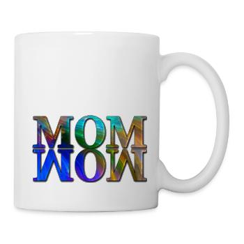 Mama Mom Wow Mothers Day Funny Cute Family Mother - Mug - white - Right