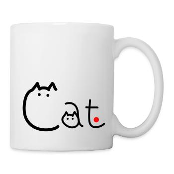 Katze in Katzen geschrieben - Tasse - Weiß - Rechts