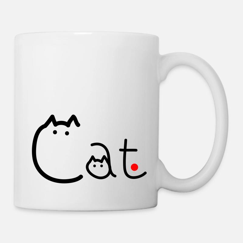 Katze in Katzen geschrieben - Tasse - Weiß