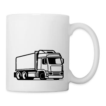 Chauffeur de camion Camion - Mug blanc - blanc - Droite