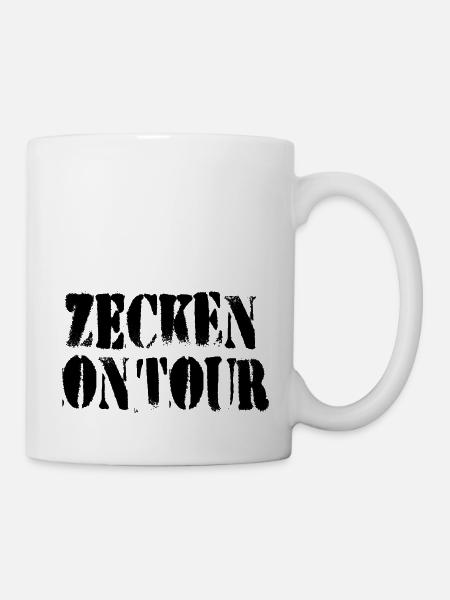 Zecken on tour - Tasse - Weiß