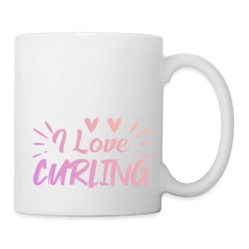 I love curling - Mug - white - Right