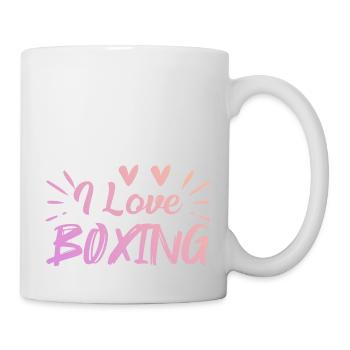 Ich liebe Boxen - Tasse - Weiß - Rechts