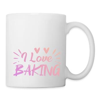 I love baking - Mug - white - Right