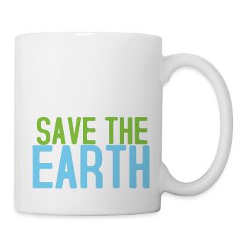 save the earth - Mug - white - Right