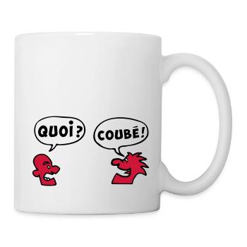 QUOI COUBEH quoicoubeh citation drôle - Mug blanc - blanc - Droite