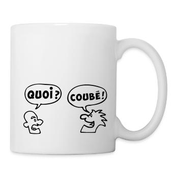 QUOI COUBEH quoicoubeh citation drôle - Mug blanc - blanc - Droite