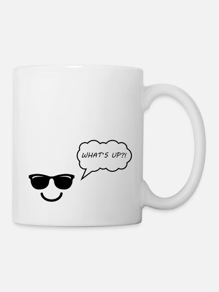 smileface whats up - Tasse - Weiß