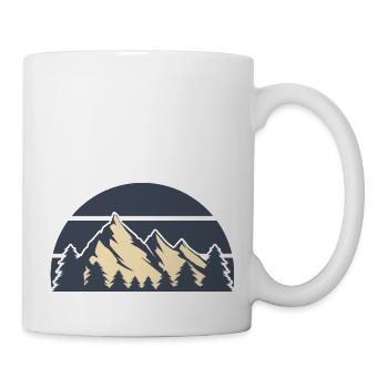 vintage sunset Berge weiß - Tasse - Weiß - Rechts