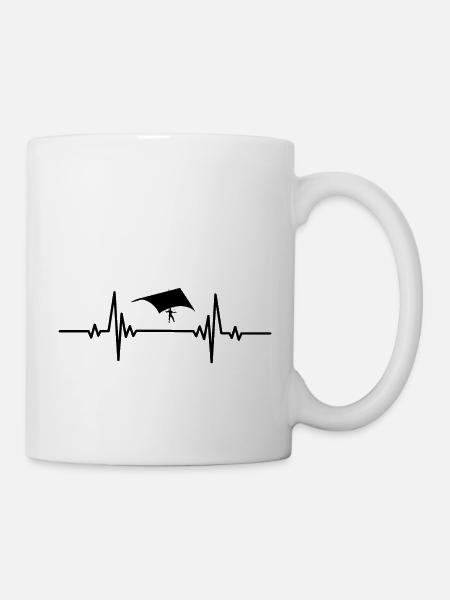 Herzklopfen Drachenfliegen - Tasse - Weiß