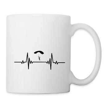 Palpitations cardiaques parapente - Mug blanc - blanc - Droite