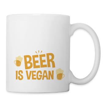 La bière est végétalienne 4 - Mug blanc - blanc - Droite