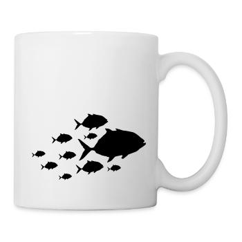 Fish Piranha Silhouette - Mug - white - Right