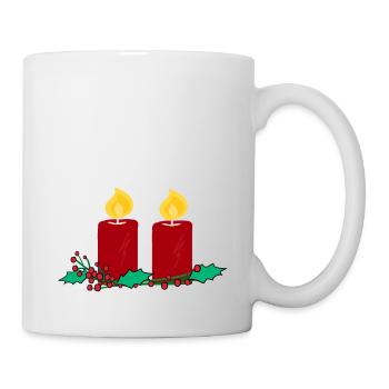 Bougies de Noël 2 - Mug blanc - blanc - Droite