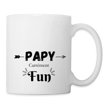 Papy carrément fun - idée cadeau - Mug blanc - blanc - Droite