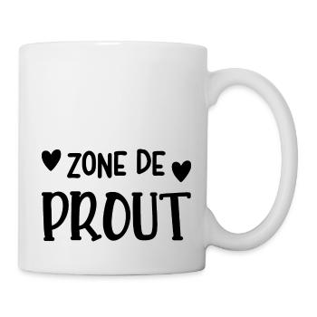 zone de prout - Mug blanc - blanc - Droite