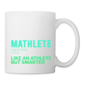 Mathlete Comme un athlète mais plus intelligent 2 - Mug blanc - blanc - Droite