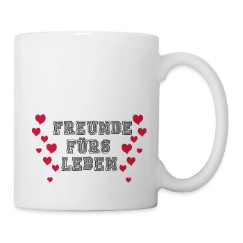 Freunde fürs Leben - Tasse - Weiß - Rechts
