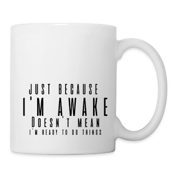 Drôle de dicton pour les paresseux - Je fais n’importe quoi - Mug blanc - blanc - Droite