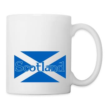 Scotland Flag with text on top - Mug - white - Right
