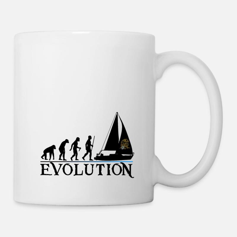 Evolution version noir - Mug blanc - blanc