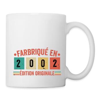 Fabriqué En 2002 édition Originale Cadeau d'annive - Mug blanc - blanc - Droite