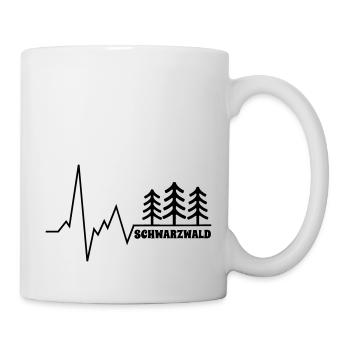 Mein Herz schlägt Schwarzwald EKG - Tasse - Weiß - Rechts