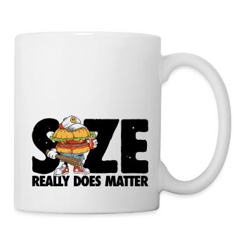 La taille compte vraiment - Burger Humour Gift - Mug blanc - blanc - Droite