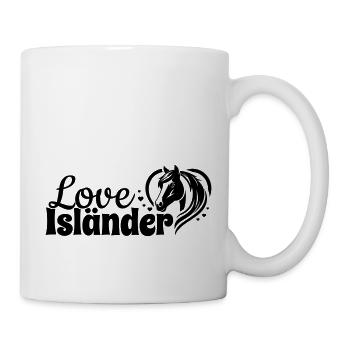 Isländer Love Herz Pferdekopf - Tasse - Weiß - Rechts