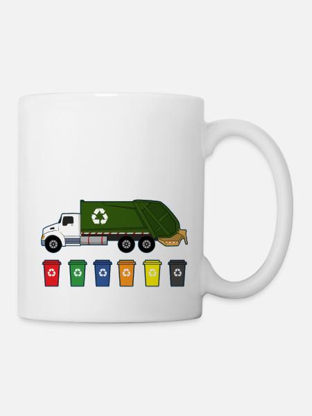 Müllwagen Liebe Müllabfuhr Kind Junge I Geschenk - Tasse - Weiß