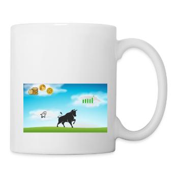 Börsenbulle im Börsenparadies - Tasse - Weiß - Rechts