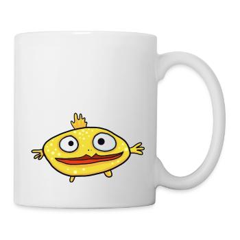 Drôle de poisson jaune - Mug blanc - blanc - Droite