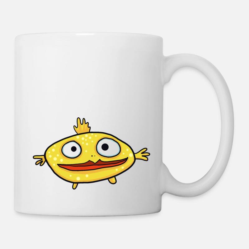Funny Yellow Fish - Mug - white