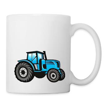 Tracteur Big Blue - Mug blanc - blanc - Droite