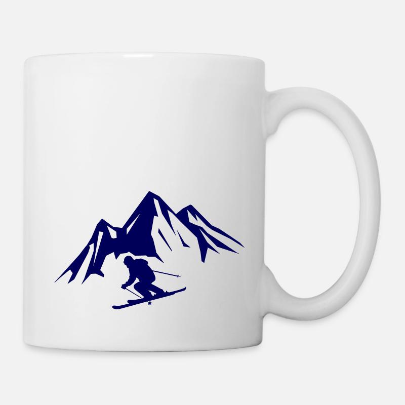 ski berge - Tasse - Weiß
