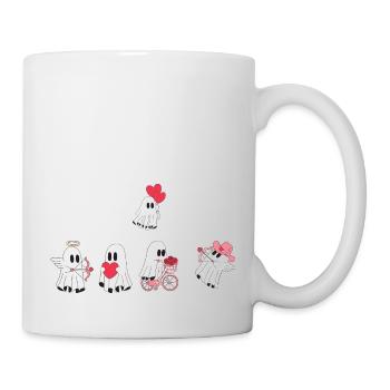 Geister der Liebe - Geschenk zum Valentinstag - Tasse - Weiß - Rechts