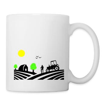 traktor farm - Tasse - Weiß - Rechts