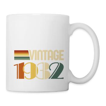 Jahrgang 1932 - 1932 Geburtstagsgeschenk - Tasse - Weiß - Rechts