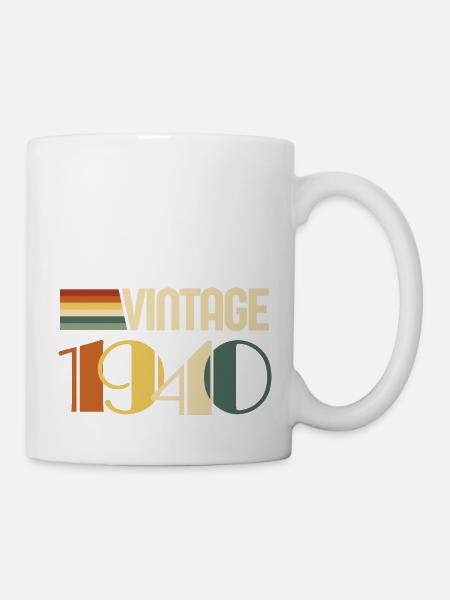 Vintage 1940-cadeau anniversaire 1940 - Mug blanc - blanc