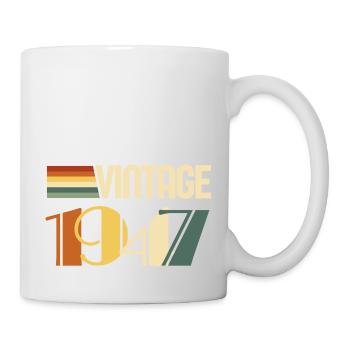 Vintage 1947 - 1947 Anniversary Gift - Mug - white - Right