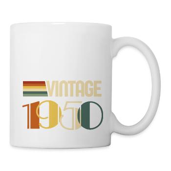 Vintage, 1950er Jahre, Geburtstagsgeschenk, 1950er Jahre - Tasse - Weiß - Rechts